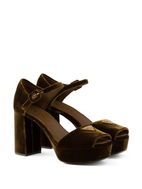 prada velvet platform sandalaz|prada 95mm velvet platform sandals.